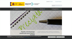 Desktop Screenshot of fecyt.es