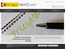 Tablet Screenshot of fecyt.es