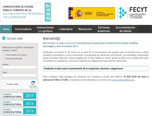 Tablet Screenshot of convocatoria.fecyt.es